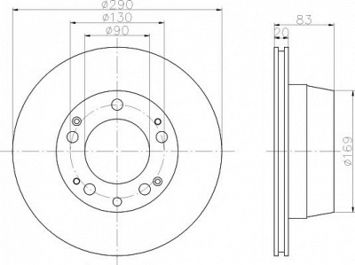 HELLA PAGID 8dd355102071 -  Тормозной диск